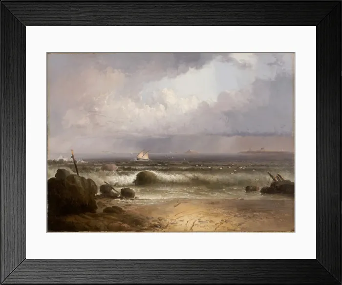 Framed Print : Coming Squall (Nahant Beach with a Summer Shower), 1835. Creator: Thomas Doughty Framed Print : Coming Squall (Nahant Beach with a Summer Shower), 1835. Creator: Thomas Doughty