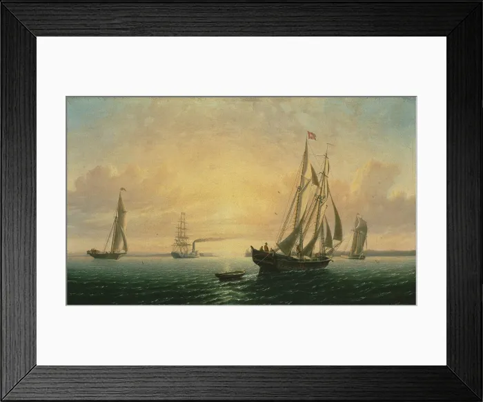 Framed Print : The Schooner Jane of Bath, Maine, 1857. Creator: William Bradford Framed Print : The Schooner Jane of Bath, Maine, 1857. Creator: William Bradford