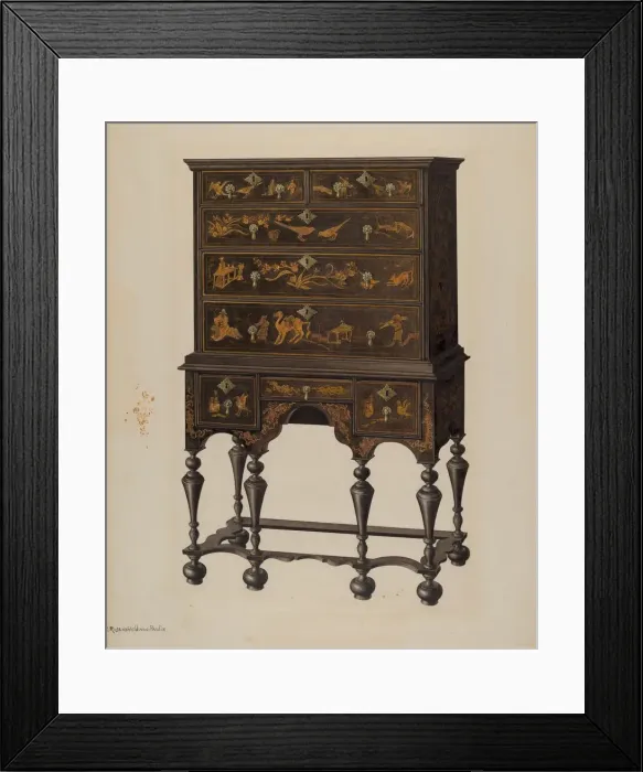Framed Print : Highboy, 1939. Creator: M. Rosenshield-von-Paulin Framed Print : Highboy, 1939. Creator: M. Rosenshield-von-Paulin