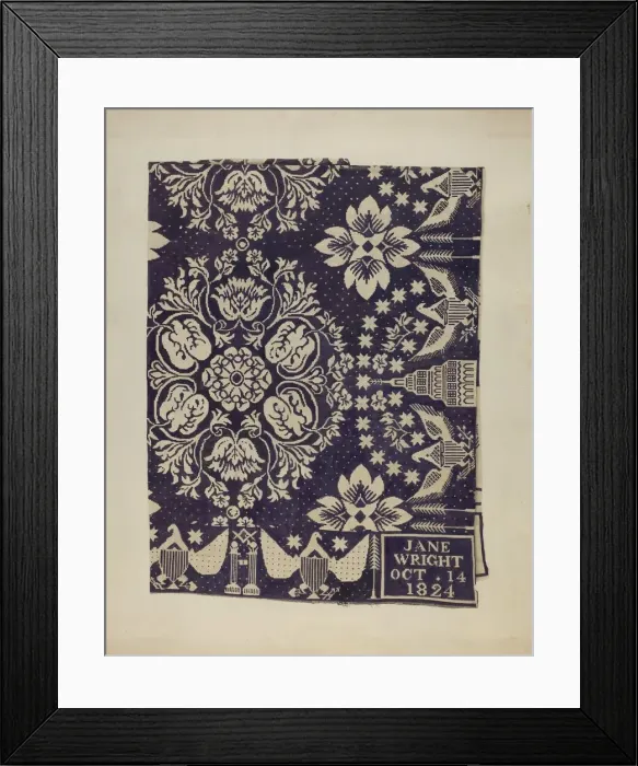 Framed Print : Coverlet, 1935 / 1942. Creator: Suzanne Roy Framed Print : Coverlet, 1935 / 1942. Creator: Suzanne Roy