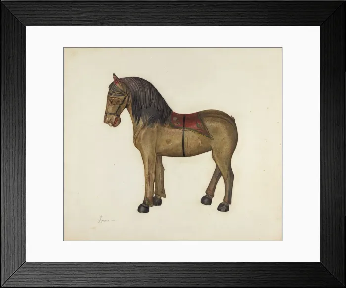 Framed Print : Toy Horse, 1935 / 1942. Creator: Selma Sandler Framed Print : Toy Horse, 1935 / 1942. Creator: Selma Sandler