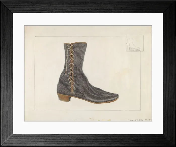 Framed Print : Ladys Shoe, c. 1936. Creator: Vincent P. Rosel