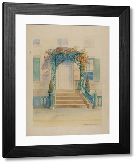 Framed Print : Ornamental Iron, c. 1936. Creator: Gilbert Sackerman Framed Print : Ornamental Iron, c. 1936. Creator: Gilbert Sackerman