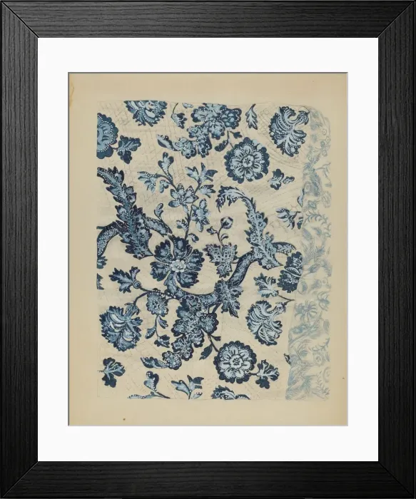 Framed Print : Quilted Bedspread, c. 1936. Creator: Irene Schaefer Framed Print : Quilted Bedspread, c. 1936. Creator: Irene Schaefer