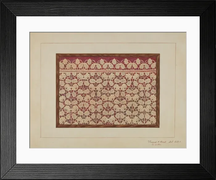 Framed Print : Paper Fire Grate Cover, c. 1937. Creator: Vincent P. Rosel Framed Print : Paper Fire Grate Cover, c. 1937. Creator: Vincent P. Rosel