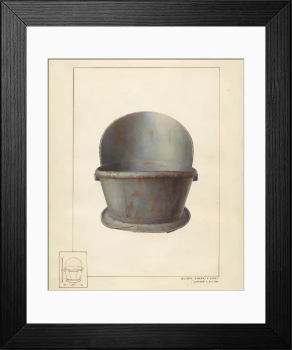 Framed Print : Bath Tub, c. 1938. Creator: Vincent P. Rosel Framed Print : Bath Tub, c. 1938. Creator: Vincent P. Rosel