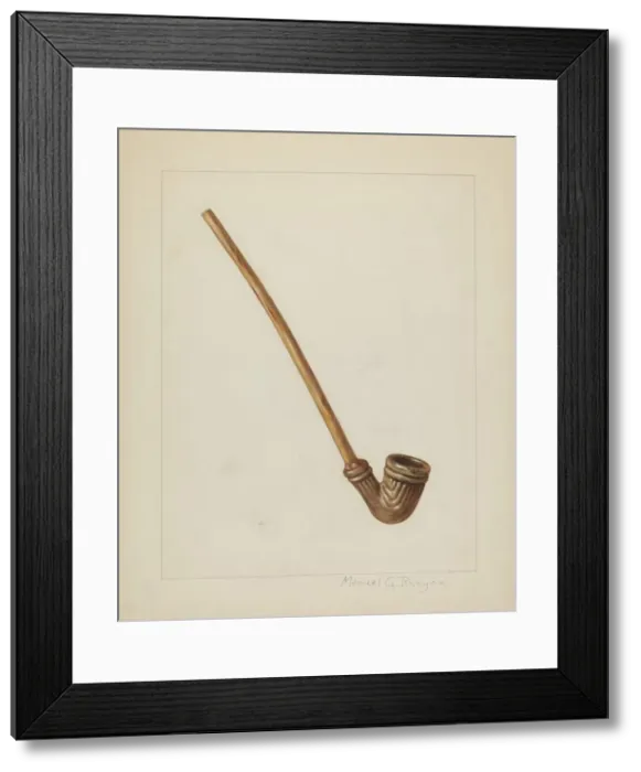 Framed Print : Pipe, c. 1938. Creator: Manuel G. Runyan Framed Print : Pipe, c. 1938. Creator: Manuel G. Runyan