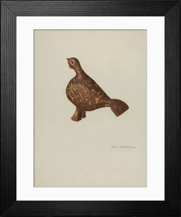 Framed Print : Pa. German Toy Turkey, c. 1940. Creator: Selma Sandler Framed Print : Pa. German Toy Turkey, c. 1940. Creator: Selma Sandler