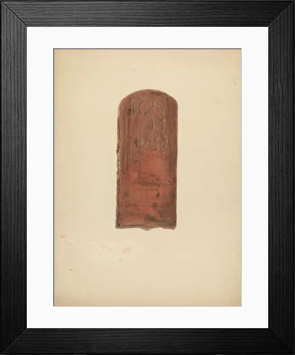 Framed Print : Zoar Pottery Roof Tile, c. 1941. Creator: Ralph Russell Framed Print : Zoar Pottery Roof Tile, c. 1941. Creator: Ralph Russell