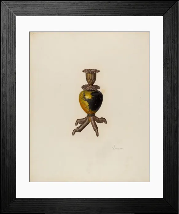 Framed Print : Candlestick, c. 1942. Creator: Selma Sandler Framed Print : Candlestick, c. 1942. Creator: Selma Sandler