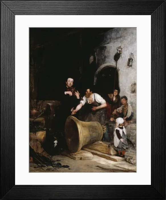 Framed Print : Toning the Bell, 1874. Creator: Walter Shirlaw Framed Print : Toning the Bell, 1874. Creator: Walter Shirlaw