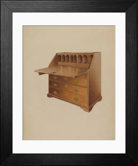Framed Print : Desk, 1937. Creator: Albert Ryder Framed Print : Desk, 1937. Creator: Albert Ryder