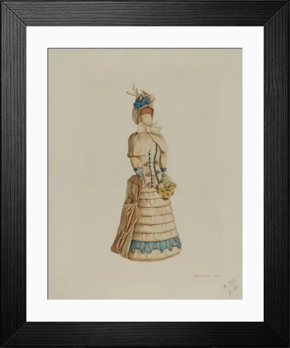 Framed Print : Corn Husk Doll, 1939. Creator: Albert Rudin Framed Print : Corn Husk Doll, 1939. Creator: Albert Rudin