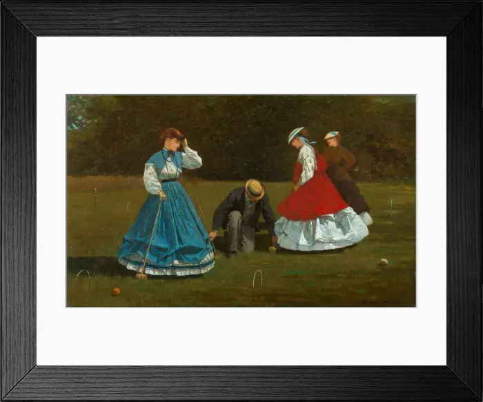 Framed Print : Croquet Scene, 1866. Creator: Winslow Homer Framed Print : Croquet Scene, 1866. Creator: Winslow Homer