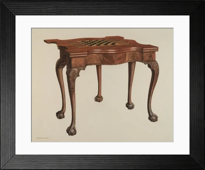 Framed Print : Gaming Table, 1940. Creator: M. Rosenshield-von-Paulin Framed Print : Gaming Table, 1940. Creator: M. Rosenshield-von-Paulin