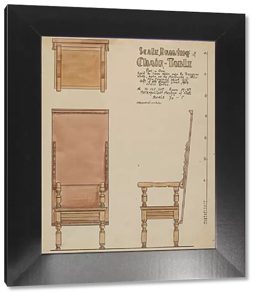 Chair-table, c. 1936. Creator: M. Rosenshield-von-Paulin