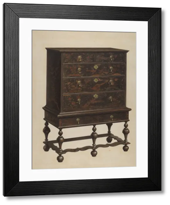 Framed Print : Highboy, 1940. Creator: M. Rosenshield-von-Paulin Framed Print : Highboy, 1940. Creator: M. Rosenshield-von-Paulin
