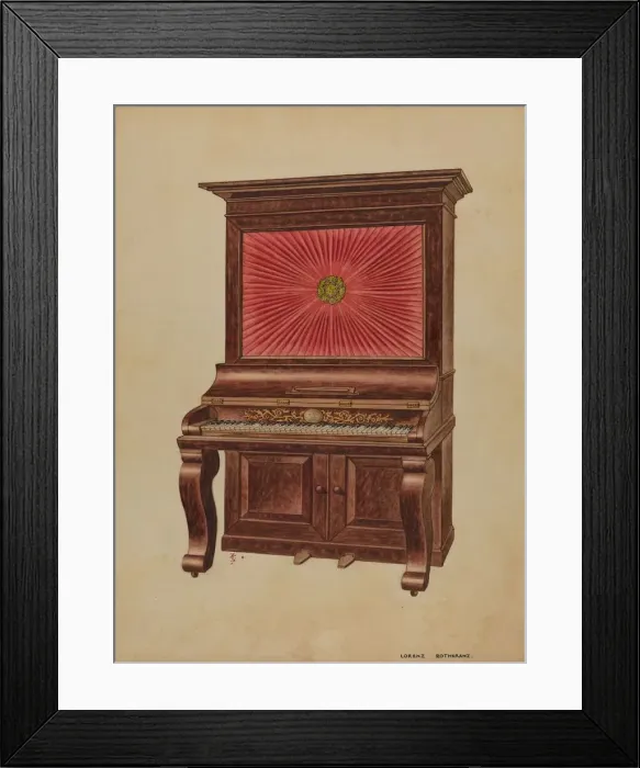 Framed Print : Piano, c. 1936. Creator: Lorenz Rothkrantz Framed Print : Piano, c. 1936. Creator: Lorenz Rothkrantz