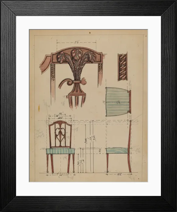 Framed Print : Side Chair, c. 1936. Creator: M. Rosenshield-von-Paulin Framed Print : Side Chair, c. 1936. Creator: M. Rosenshield-von-Paulin
