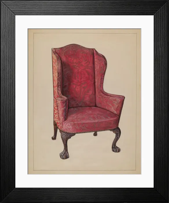 Framed Print : Wing Chair, 1936. Creator: M. Rosenshield-von-Paulin Framed Print : Wing Chair, 1936. Creator: M. Rosenshield-von-Paulin