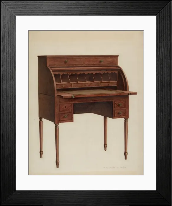 Framed Print : Roll-top Desk, 1941. Creator: M. Rosenshield-von-Paulin Framed Print : Roll-top Desk, 1941. Creator: M. Rosenshield-von-Paulin