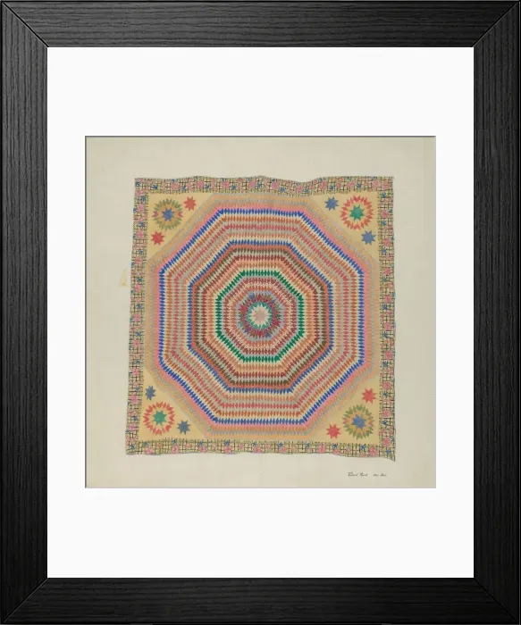 Framed Print : Patchwork Quilt, 1935 / 1942. Creator: Vincent P. Rosel Framed Print : Patchwork Quilt, 1935 / 1942. Creator: Vincent P. Rosel
