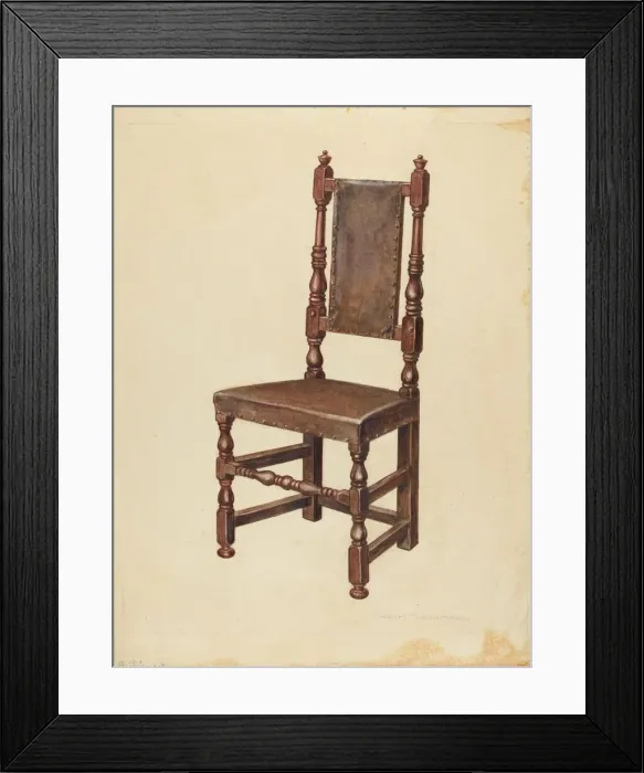 Framed Print : Side Chair, 1935 / 1942. Creator: Gilbert Sackerman Framed Print : Side Chair, 1935 / 1942. Creator: Gilbert Sackerman