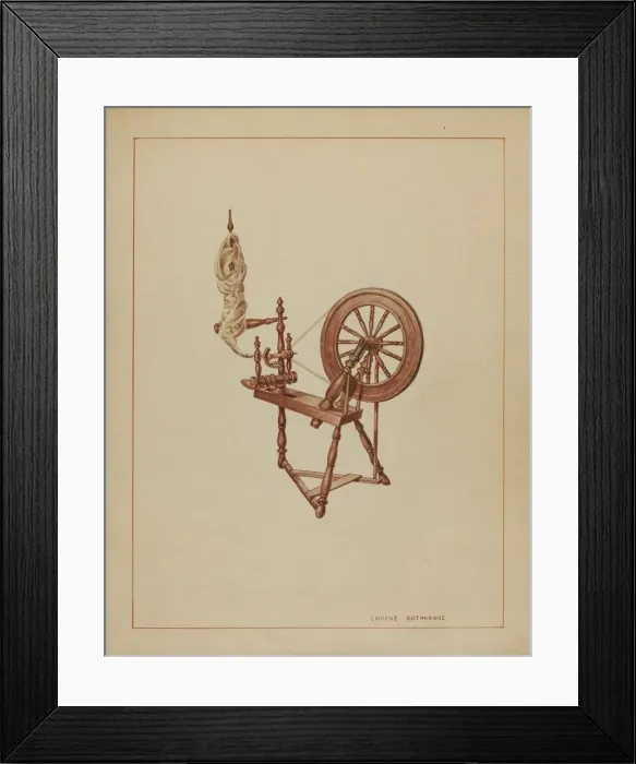 Framed Print : Spinning Wheel, 1935 / 1942. Creator: Lorenz Rothkrantz Framed Print : Spinning Wheel, 1935 / 1942. Creator: Lorenz Rothkrantz