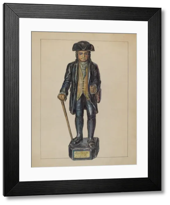 Framed Print : Figure of Knickerbocker, c. 1936. Creator: Gilbert Sackerman Framed Print : Figure of Knickerbocker, c. 1936. Creator: Gilbert Sackerman