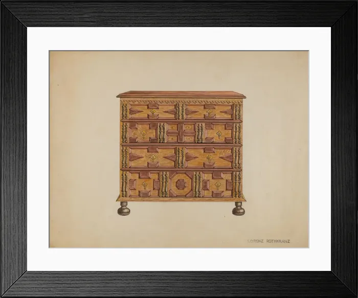 Framed Print : Chest of Drawers, 1935 / 1942. Creator: Lorenz Rothkrantz Framed Print : Chest of Drawers, 1935 / 1942. Creator: Lorenz Rothkrantz