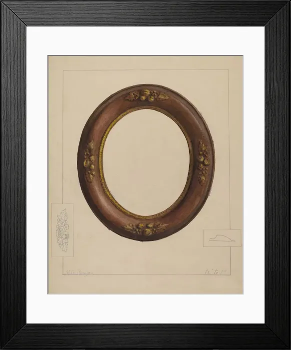 Framed Print : Picture Frame, c. 1936. Creator: Manuel G. Runyan