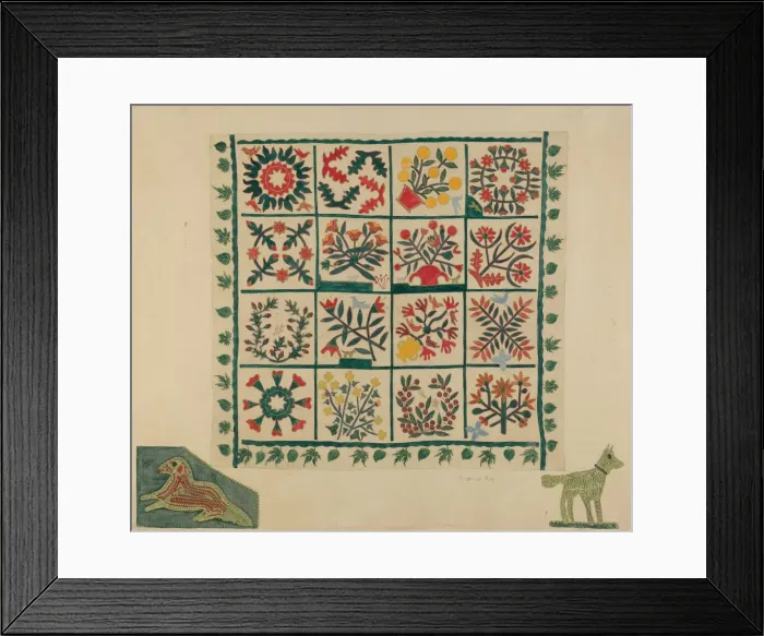 Framed Print : Quilt Top, 1935 / 1942. Creator: Suzanne Roy Framed Print : Quilt Top, 1935 / 1942. Creator: Suzanne Roy