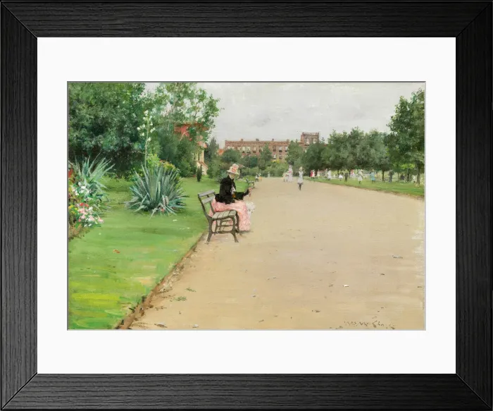 Framed Print : A City Park, c. 1887. Creator: William Merritt Chase Framed Print : A City Park, c. 1887. Creator: William Merritt Chase