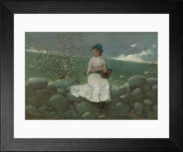Framed Print : Peach Blossoms, 1878. Creator: Winslow Homer Framed Print : Peach Blossoms, 1878. Creator: Winslow Homer