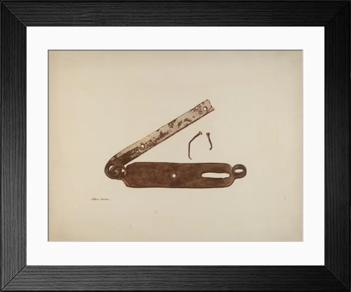 Framed Print : Hasp from Door of Kennedy Farm, 1935 / 1942. Creator: Albert Rudin Framed Print : Hasp from Door of Kennedy Farm, 1935 / 1942. Creator: Albert Rudin