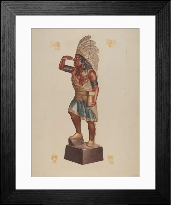 Framed Print : Cigar Store Indian, 1935 / 1942. Creator: Albert Ryder Framed Print : Cigar Store Indian, 1935 / 1942. Creator: Albert Ryder