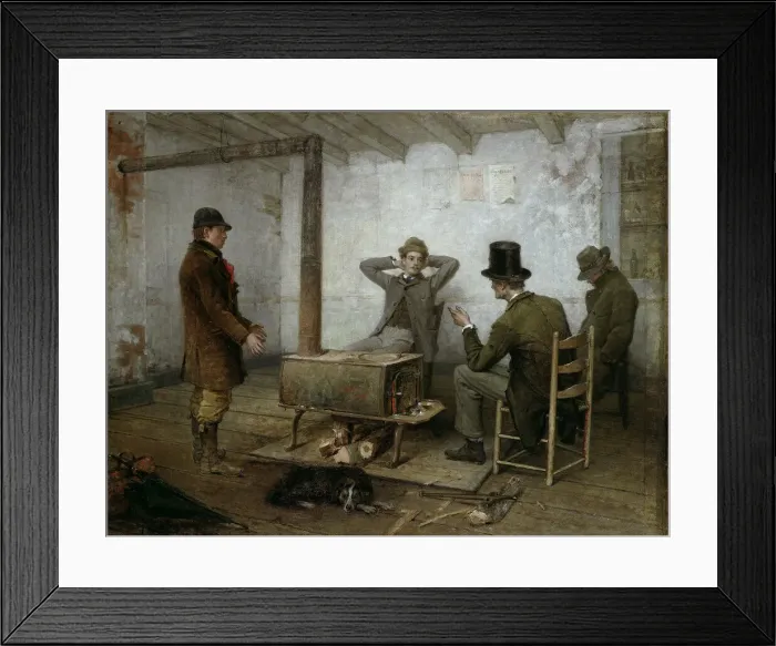 Framed Print : A Friendly Warning, 1881 / 90. Creator: Thomas Hicks Framed Print : A Friendly Warning, 1881 / 90. Creator: Thomas Hicks