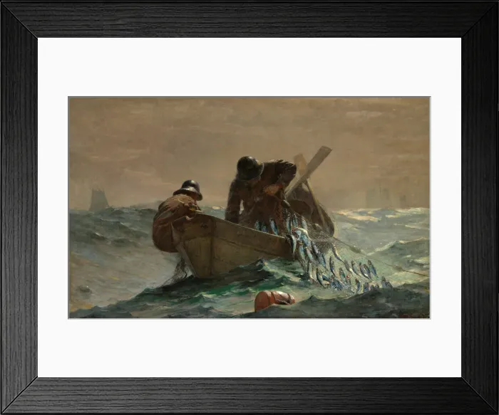 Framed Print : The Herring Net, 1885. Creator: Winslow Homer Framed Print : The Herring Net, 1885. Creator: Winslow Homer