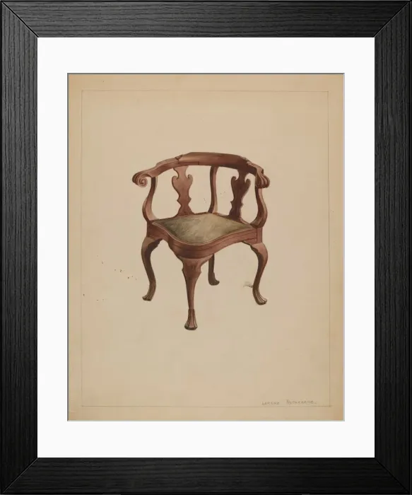 Framed Print : Corner Chair, 1936. Creator: Lorenz Rothkrantz Framed Print : Corner Chair, 1936. Creator: Lorenz Rothkrantz