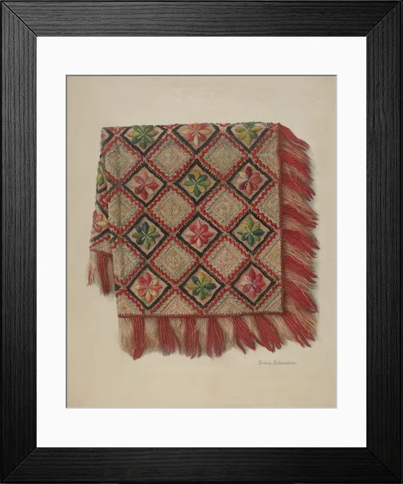 Framed Print : Table Scarf, c. 1938. Creator: Erwin Schwabe Framed Print : Table Scarf, c. 1938. Creator: Erwin Schwabe