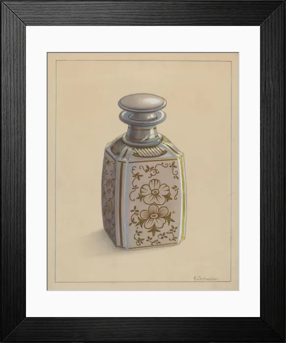 Framed Print : Perfume Bottle, c. 1938. Creator: Erwin Schwabe Framed Print : Perfume Bottle, c. 1938. Creator: Erwin Schwabe