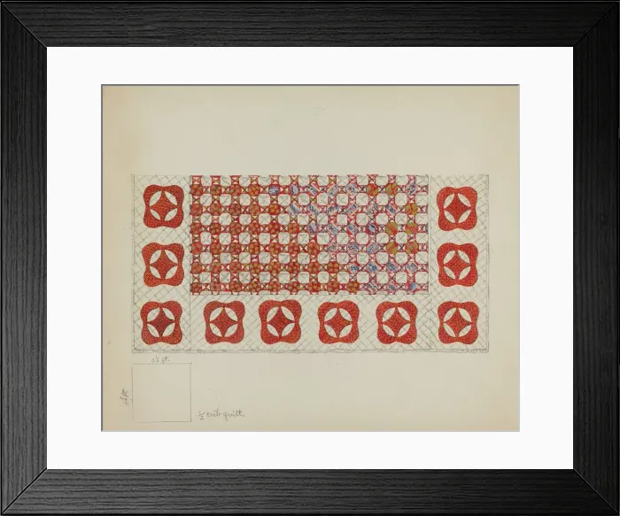 Framed Print : Bedspread, c. 1936. Creator: Irene Schaefer Framed Print : Bedspread, c. 1936. Creator: Irene Schaefer