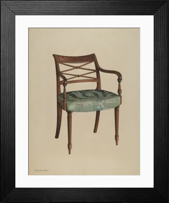 Framed Print : Armchair, c. 1939. Creator: M. Rosenshield-von-Paulin Framed Print : Armchair, c. 1939. Creator: M. Rosenshield-von-Paulin