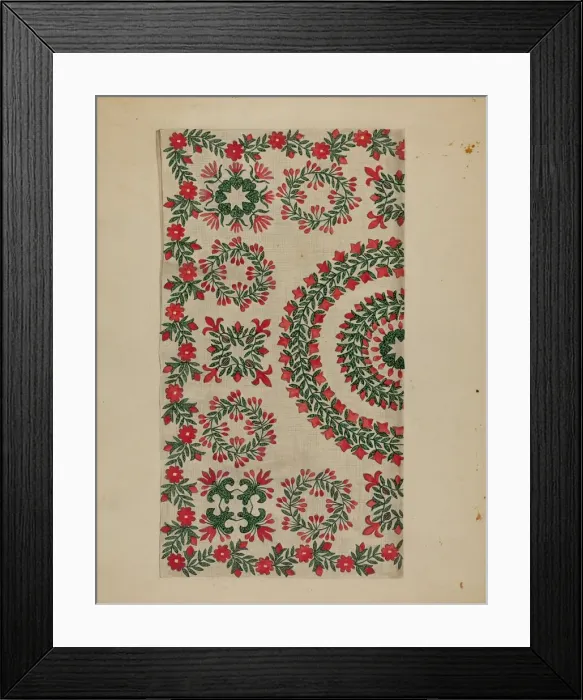 Framed Print : Bedspread, c. 1936. Creator: Irene Schaefer Framed Print : Bedspread, c. 1936. Creator: Irene Schaefer