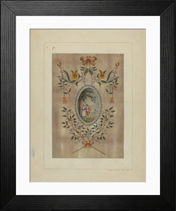 Framed Print : Firescreen, c. 1938. Creator: Vincent P. Rosel Framed Print : Firescreen, c. 1938. Creator: Vincent P. Rosel