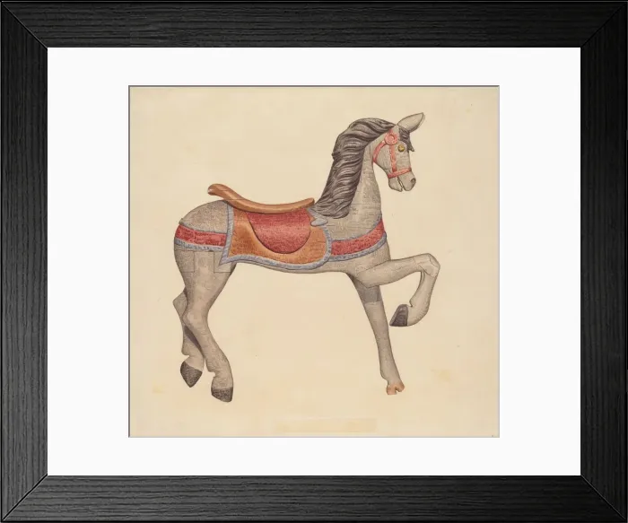 Framed Print : Carousel Horse, c. 1938. Creator: Albert Ryder Framed Print : Carousel Horse, c. 1938. Creator: Albert Ryder