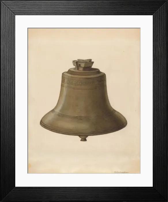 Framed Print : Courthouse Bell, c. 1936. Creator: Erwin Schwabe Framed Print : Courthouse Bell, c. 1936. Creator: Erwin Schwabe
