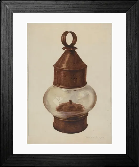 Framed Print : Street Hanging Lamp, c. 1938. Creator: Manuel G. Runyan Framed Print : Street Hanging Lamp, c. 1938. Creator: Manuel G. Runyan