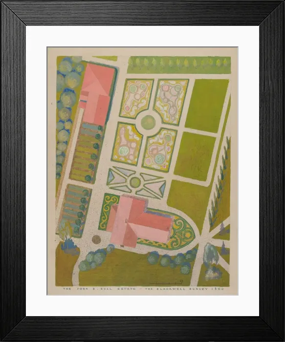 Framed Print : John B. Bull Garden, c. 1938. Creator: Gilbert Sackerman Framed Print : John B. Bull Garden, c. 1938. Creator: Gilbert Sackerman