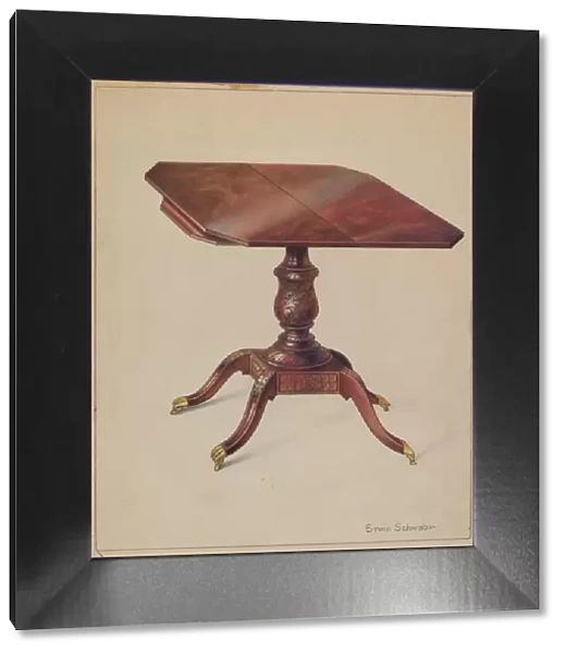 Mahogany Tilt-top Table, c. 1936. Creator: Erwin Schwabe